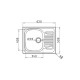 Pyramis Sparta 1B 1D Ένθετος Νεροχύτης Inox Σατινέ 62x50cm Ασημί  100125201