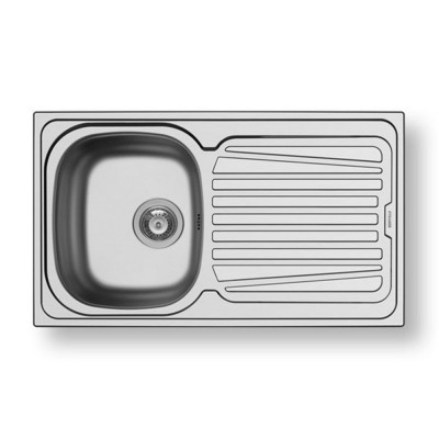 Pyramis Sparta 1B 1D Ένθετος Νεροχύτης Inox Σατινέ 86x50cm Ασημί  100129801