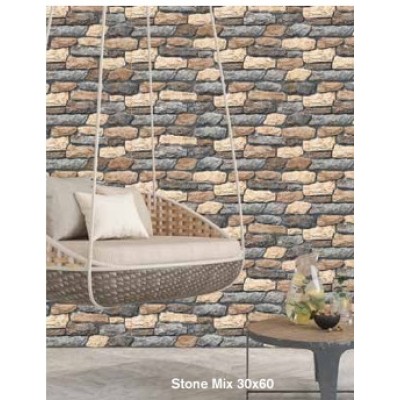 Kolossos Stone 30x60 cm Πλακάκι Δαπέδου και Τοίχου Πορσελανάτο