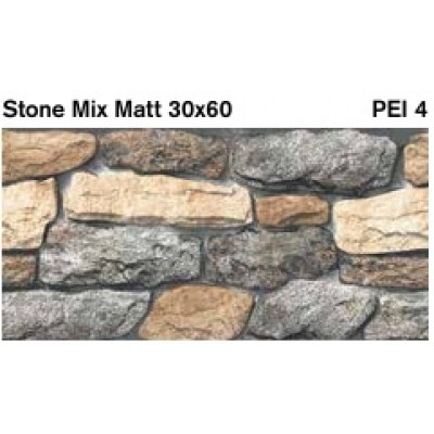 Kolossos Stone 30x60 cm Πλακάκι Δαπέδου και Τοίχου Πορσελανάτο
