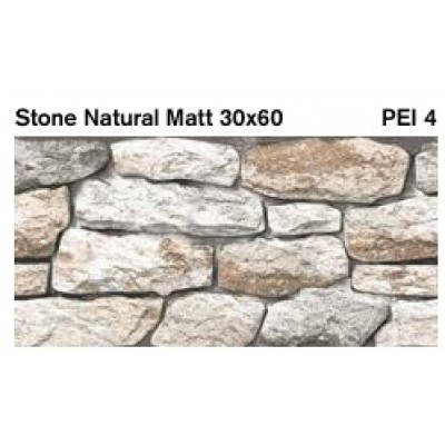 Kolossos Stone 30x60 cm Πλακάκι Δαπέδου και Τοίχου Πορσελανάτο