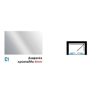 CROWN SW000 CLR 150-153 Καμπίνα Ντουζιέρας Μπάνιου Ευθεία 4632150