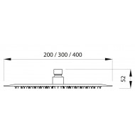 Karag T253B Στρογγυλή Κεφαλή Ντουζ 20cm