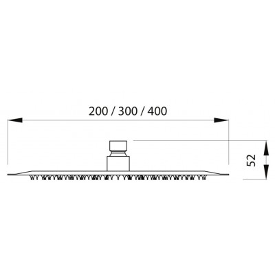 Karag T253B Στρογγυλή Κεφαλή Ντουζ 20cm