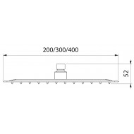 Karag T263B Τετράγωνη Κεφαλή Ντουζ 20x20cm