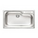 Pyramis Titan 1Β Ένθετος Νεροχύτης Inox Σατινέ 86x50cm Ασημί 100138201