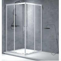 Aquarelle Venia 10 Καμπίνα Ντουζιέρας Μπάνιου με Συρόμενη Πόρτα 100Χ100Χ185cm Clear Glass