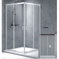 Aquarelle Venia 10 Καμπίνα Ντουζιέρας Μπάνιου με Συρόμενη Πόρτα 100Χ100Χ185cm Mat