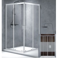 Aquarelle Venia 10 Καμπίνα Ντουζιέρας Μπάνιου με Συρόμενη Πόρτα 100Χ100Χ185cm MIddle Mat