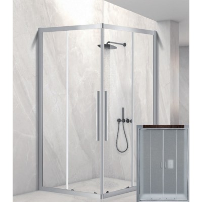 Aquarelle Venia 10 Plus Καμπίνα Ντουζιέρας Μπάνιου με Συρόμενη Πόρτα 110Χ110Χ200cm Mat
