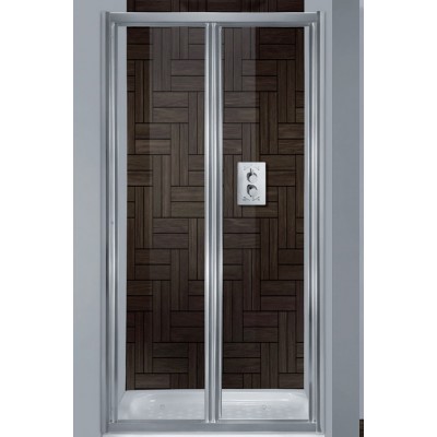 Aquarelle Venia 110 Panel Καμπίνα Ντουζιέρας Μπάνιου με Σπαστή Ανοιγόμενη Πόρτα 101Χ90Χ185cm Clear Glass