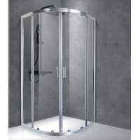 Aquarelle Venia 20 Plus Καμπίνα Ντουζιέρας Μπάνιου Ημικυκλική με Συρόμενη Πόρτα 80Χ80Χ195cm Clear Glass