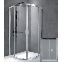 Aquarelle Venia 20 Plus Καμπίνα Ντουζιέρας Μπάνιου Ημικυκλική με Συρόμενη Πόρτα 90Χ90Χ195cm Mat