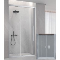 Aquarelle Venia 70 200 Plus Καμπίνα Ντουζιέρας Μπάνιου Ευθύγραμμη με Συρόμενη Πόρτα 100x200cm Mat Chrome