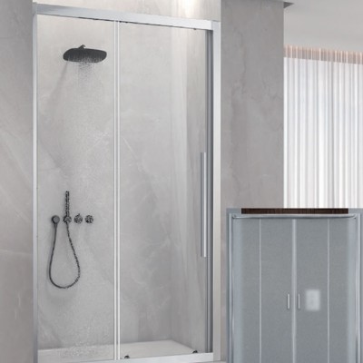 Aquarelle Venia 70 200 Plus Καμπίνα Ντουζιέρας Μπάνιου Ευθύγραμμη με Συρόμενη Πόρτα 100x200cm Mat Chrome