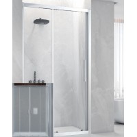 Aquarelle Venia 70 Plus Καμπίνα Ντουζιέρας Μπάνιου Ευθύγραμμη με Συρόμενη Πόρτα 100x195cm Mat Chrome