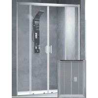 Aquarelle Venia 80 Καμπίνα Ντουζιέρας Μπάνιου Ευθύγραμμη με Συρόμενες Πόρτες 140x185cm Mat