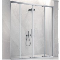 Aquarelle Venia 80 Plus Καμπίνα Ντουζιέρας Μπάνιου Ευθύγραμμη με Συρόμενες Πόρτες 150x195cm Clear Glass