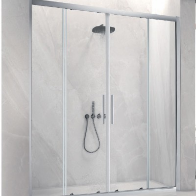 Aquarelle Venia 80 Plus Καμπίνα Ντουζιέρας Μπάνιου Ευθύγραμμη με Συρόμενες Πόρτες 150x195cm Clear Glass