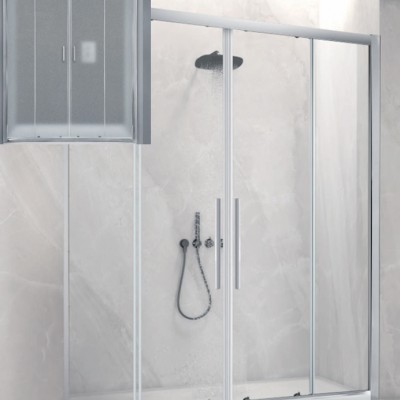 Aquarelle Venia 80 Plus Καμπίνα Ντουζιέρας Μπάνιου Ευθύγραμμη με Συρόμενες Πόρτες 150x200cm Mat