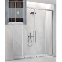 Aquarelle Venia 80 Plus Καμπίνα Ντουζιέρας Μπάνιου Ευθύγραμμη με Συρόμενες Πόρτες 150x200cm Middle Mat