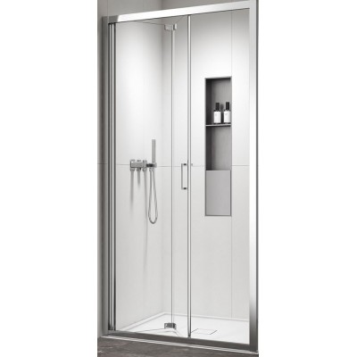 Karag Vivox 400 Cromo Διαχωριστικό Ντουζιέρας με Ανακλινόμενη Σπαστή Πόρτα 95x200cm Clear Glass