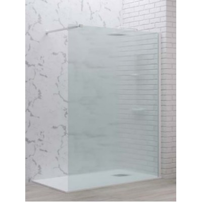 Karag Walkin 1 Διαχωριστικό Ντουζιέρας 90x200cm Clear Glass Bianco Flute