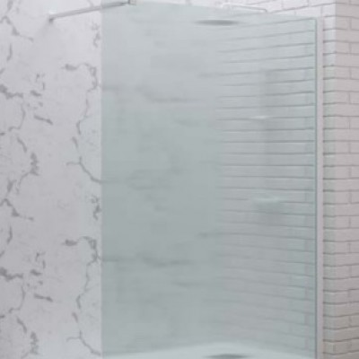 Karag Walkin 1 Διαχωριστικό Ντουζιέρας 100x200cm Clear Glass Bianco Flute