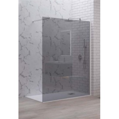 Karag Walkin 1 Διαχωριστικό Ντουζιέρας 90x200cm Clear Glass Bianco Fume