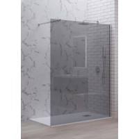 Karag Walkin 1 Διαχωριστικό Ντουζιέρας 100x200cm Fume Cromo