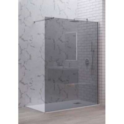 Karag Walkin 1 Διαχωριστικό Ντουζιέρας 90x200cm Fume Cromo
