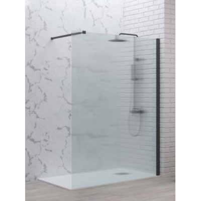 Karag Walkin 1 Διαχωριστικό Ντουζιέρας Μαύρο 80x200cm Flute Nero