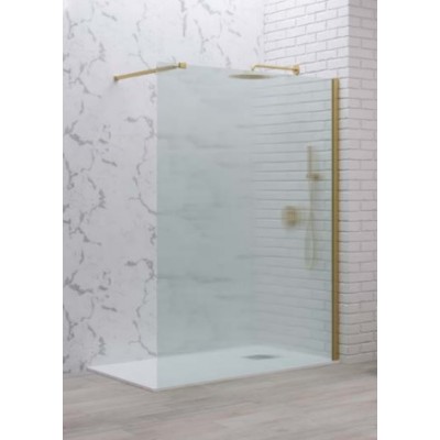 Karag Walkin 1 Διαχωριστικό Ντουζιέρας 80x200cm Clear Glass Oro Flute
