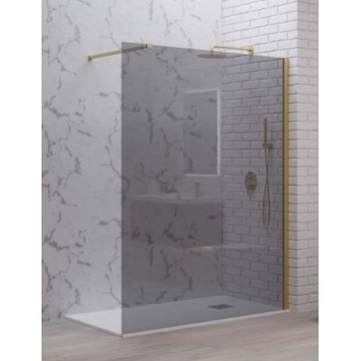 Karag Walkin 1 Διαχωριστικό Ντουζιέρας 90x200cm Clear Glass Oro Fume