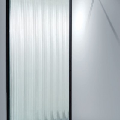Aquarelle Wave Black Διαχωριστικό Ντουζιέρας 110x200cm