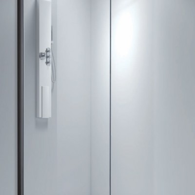 Aquarelle Wic Διαχωριστικό Ντουζιέρας Μαύρο 100x200cm Clear Glass Black