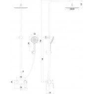 Karag Andare Στήλη Ντουζ 136cm Bianco-Bronze WNX33R98PH-B