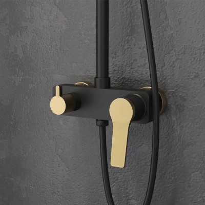 Karag Andare Black Στήλη Ντουζ 136cm Nero-Bronze WNW33R98PA-B
