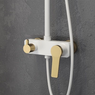 Karag Andare Στήλη Ντουζ 136cm Bianco-Bronze WNW33R98PH-B