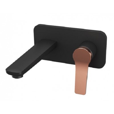 Karag Andare Black WNW148073PA-RG Σετ Μίκτης & Στόμιο Μπαταρια Εντοιχισμού Νιπτήρα 1 Εξόδου Nero/Rose Gold