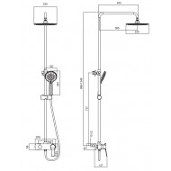 Karag Andare Στήλη Ντουζ Chrome WNX33R98C