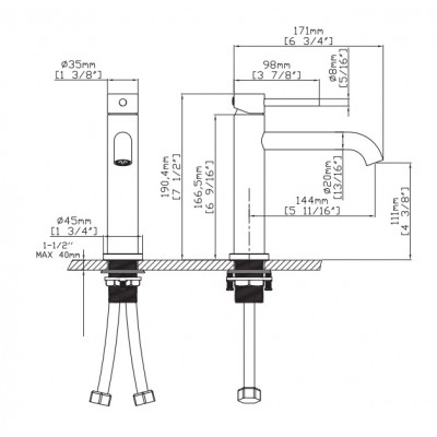 Karag Artemis Αναμεικτική Μπαταρία Νιπτήρα Satinato B99001-S