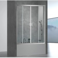 Aquarelle Bathtub 60 Διαχωριστικό Μπανιέρας με Συρόμενη Πόρτα 140Χ145cm Clear Glass