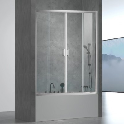 Aquarelle Bathtub 60 Διαχωριστικό Μπανιέρας με Συρόμενη Πόρτα 140Χ145cm Clear Glass