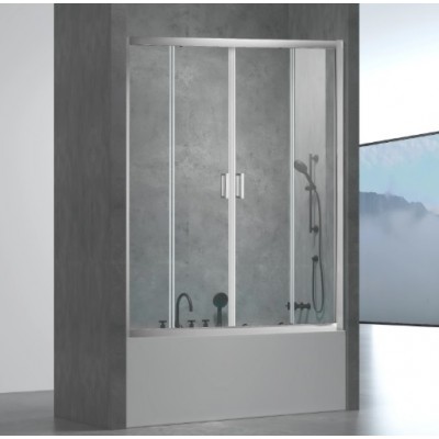Aquarelle Bathtub 60 Διαχωριστικό Μπανιέρας με Συρόμενη Πόρτα 160Χ145cm Clear Glass
