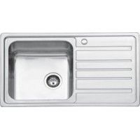 Karag BL 802 Ποδιά Δεξιά Ένθετος Νεροχύτης Inox Σατινέ 86x50cm Ασημί