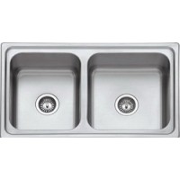 Karag BL 888 Ένθετος Νεροχύτης Inox Σατινέ 86x50cm Ασημί