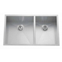 Gloria Sabina Deep Kare Υποκαθήμενος Νεροχύτης Inox Σατινέ 81x48cm Ασημί (12-8148)