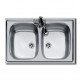 Foster 1000 1279560 Ένθετος Νεροχύτης Inox Σατινέ 79x50cm Ασημί
