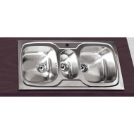 Gloria Fox Ένθετος Νεροχύτης Inox 100x48cm Ασημί (19-1301)